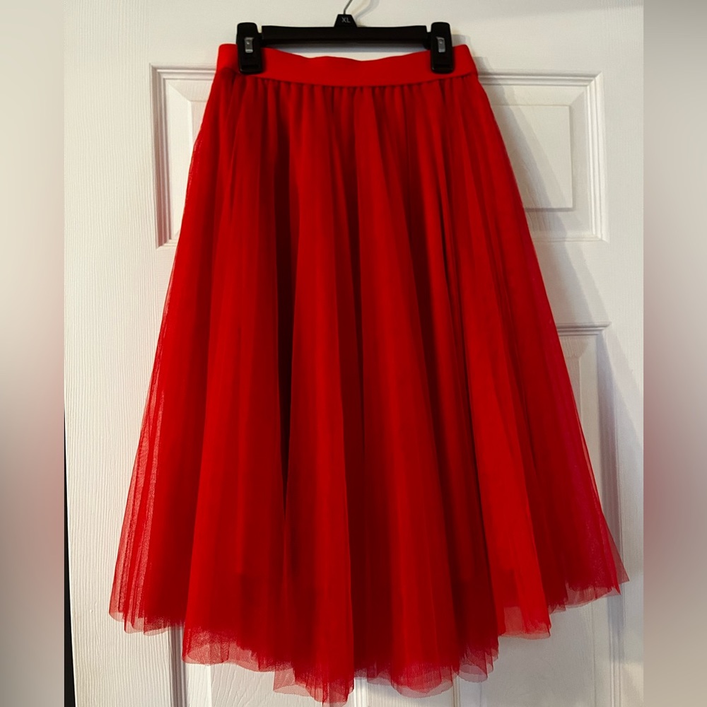Red Tulle Skirt